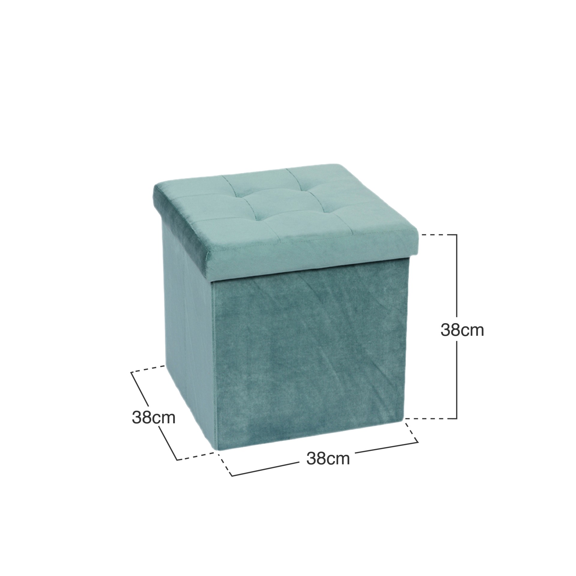 Banqueta Veludo Retangular 38X38X38cm