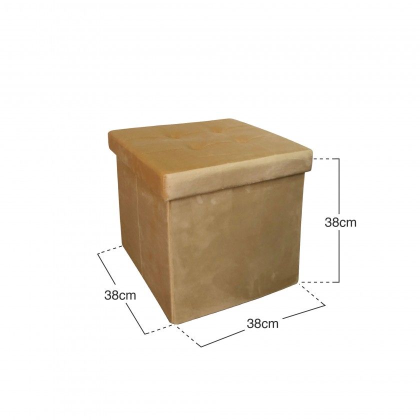 Banqueta Veludo Retangular 38X38X38cm Banqueta Veludo Retangular 38X38X38cm