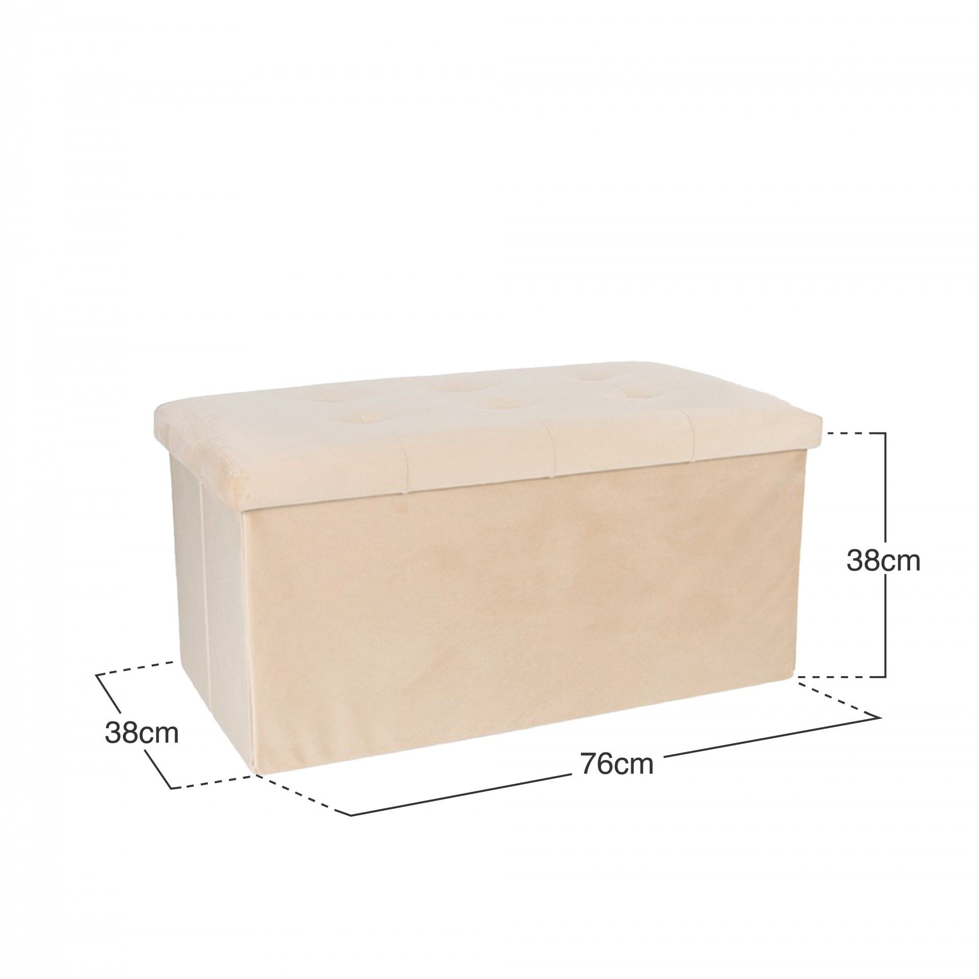 Banqueta Veludo Retangular 76X38X38cm