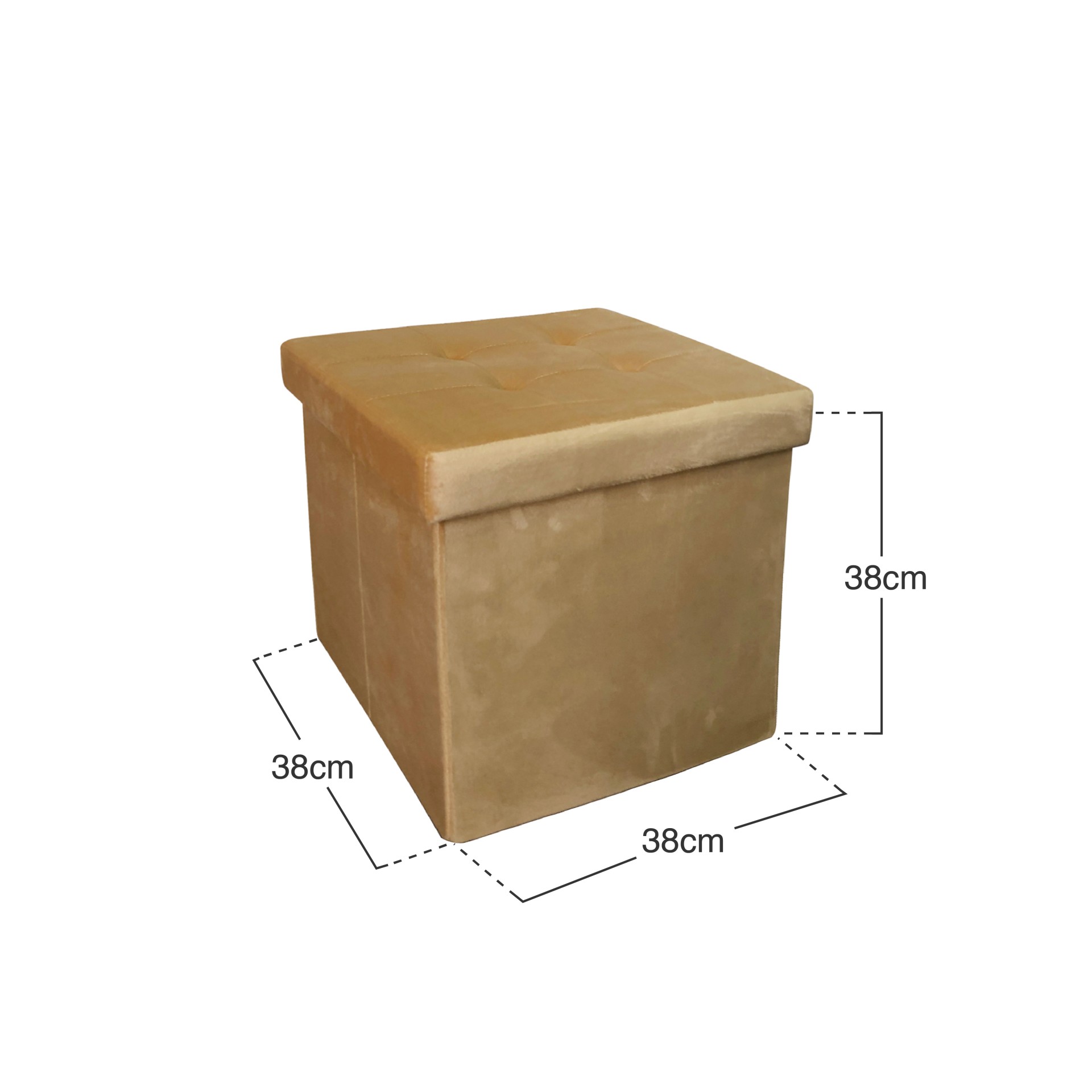Banqueta Veludo Retangular 38X38X38cm
