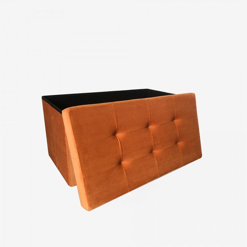 Banqueta Veludo Retangular 76X38X38cm Banqueta Veludo Retangular 76X38X38cm