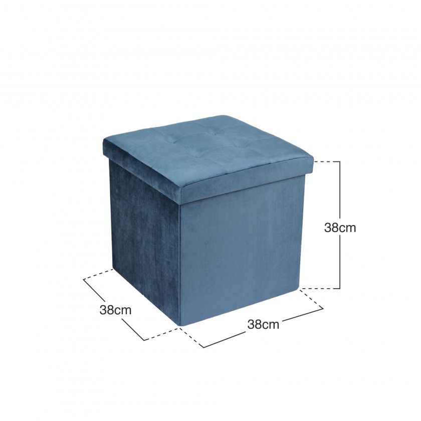 Banqueta Veludo Retangular 38X38X38cm Banqueta Veludo Retangular 38X38X38cm