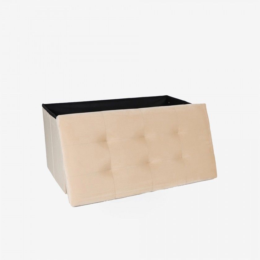 Banqueta Veludo Retangular 76X38X38cm Banqueta Veludo Retangular 76X38X38cm