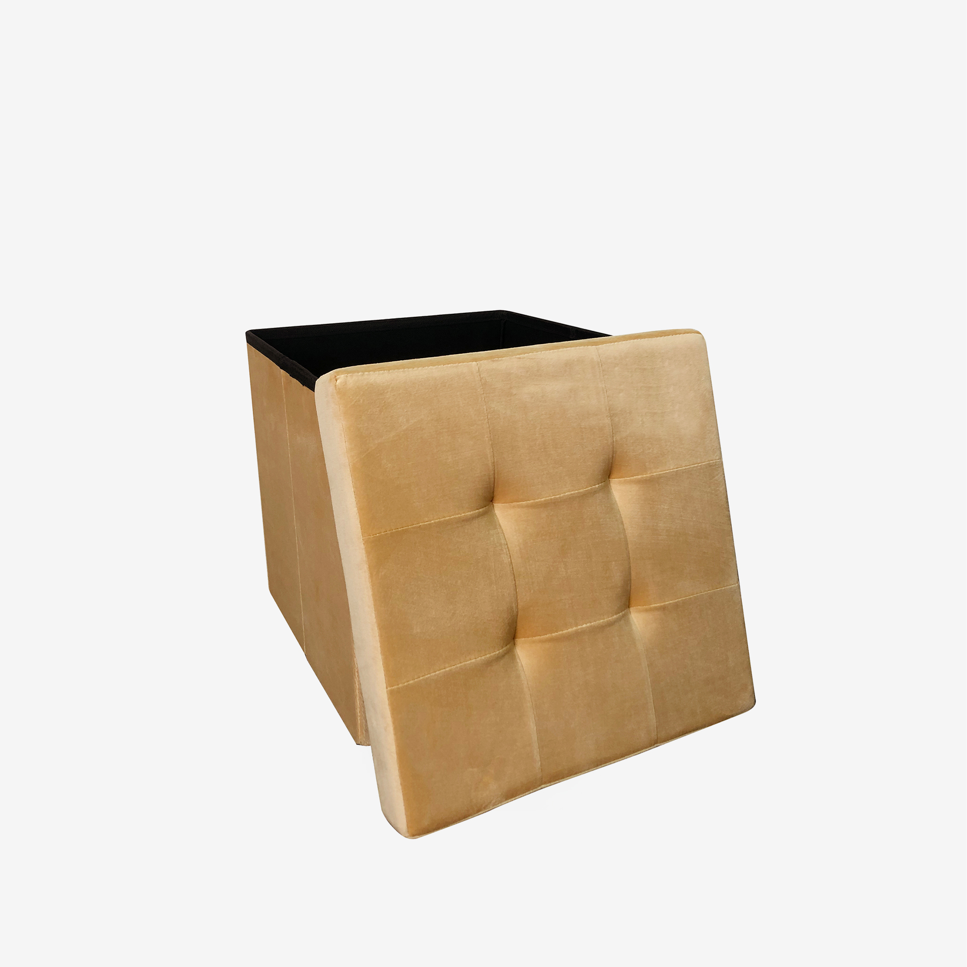 Banqueta Veludo Retangular 38X38X38cm