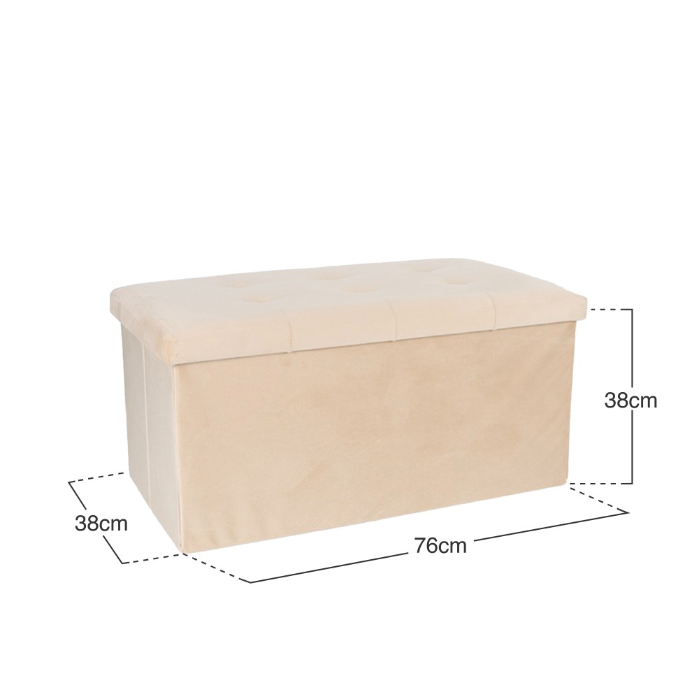 Banqueta Veludo Retangular 76X38X38cm