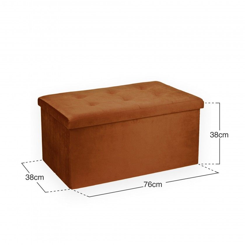 Banqueta Veludo Retangular 76X38X38cm Banqueta Veludo Retangular 76X38X38cm