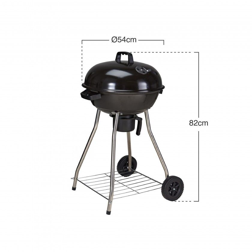 Barbecue Com Rodas Ø54X82cm Barbecue Com Rodas Ø54X82cm