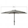 Guarda Sol Aluminio Cinza 300cm Guarda Sol Aluminio Cinza 300cm