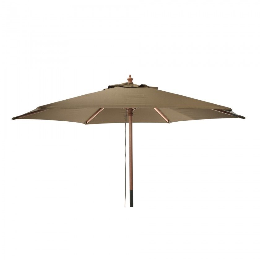 Guarda Sol Cabo Madeira Taupe 250cm Guarda Sol Cabo Madeira Taupe 250cm