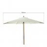 Guarda Sol Cabo Madeira Bege 250cm Guarda Sol Cabo Madeira Bege 250cm