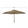 Guarda Sol Cabo Madeira Taupe 250cm Guarda Sol Cabo Madeira Taupe 250cm