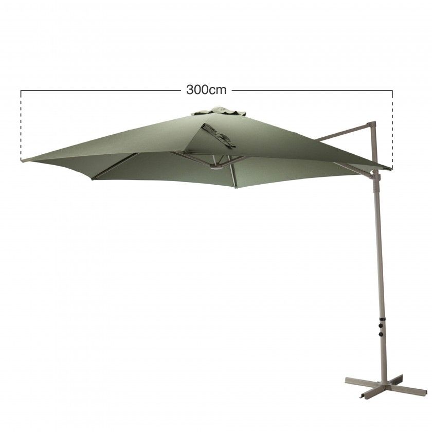 Guarda Sol Braço Articulado Verde 300cm Guarda Sol Braço Articulado Verde 300cm