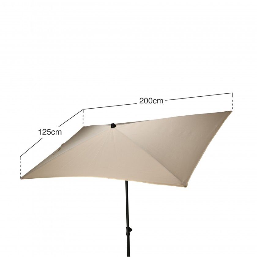Guarda Sol Retangular Bege 125X200cm Guarda Sol Retangular Bege 125X200cm