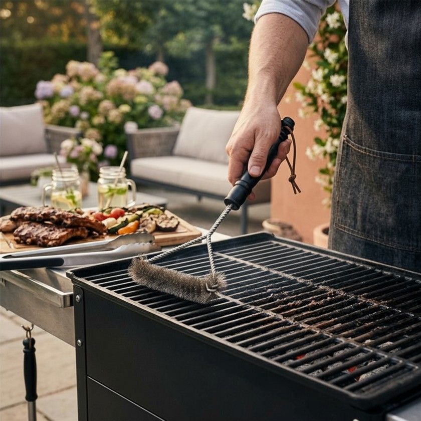 Escova Churrasco Inox 30cm
