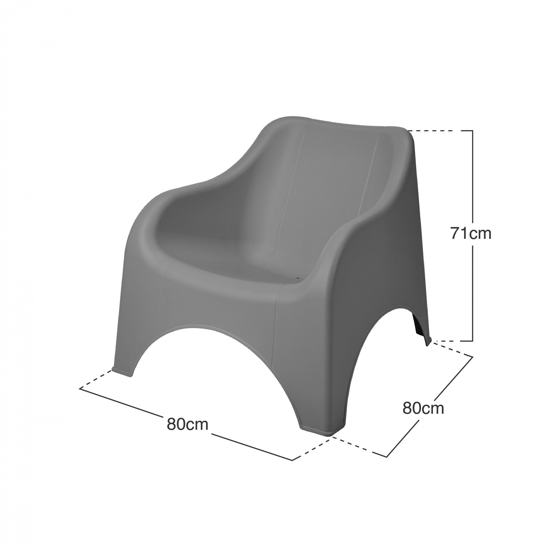 Cadeira Jardim Antracite 80X80X71cm
