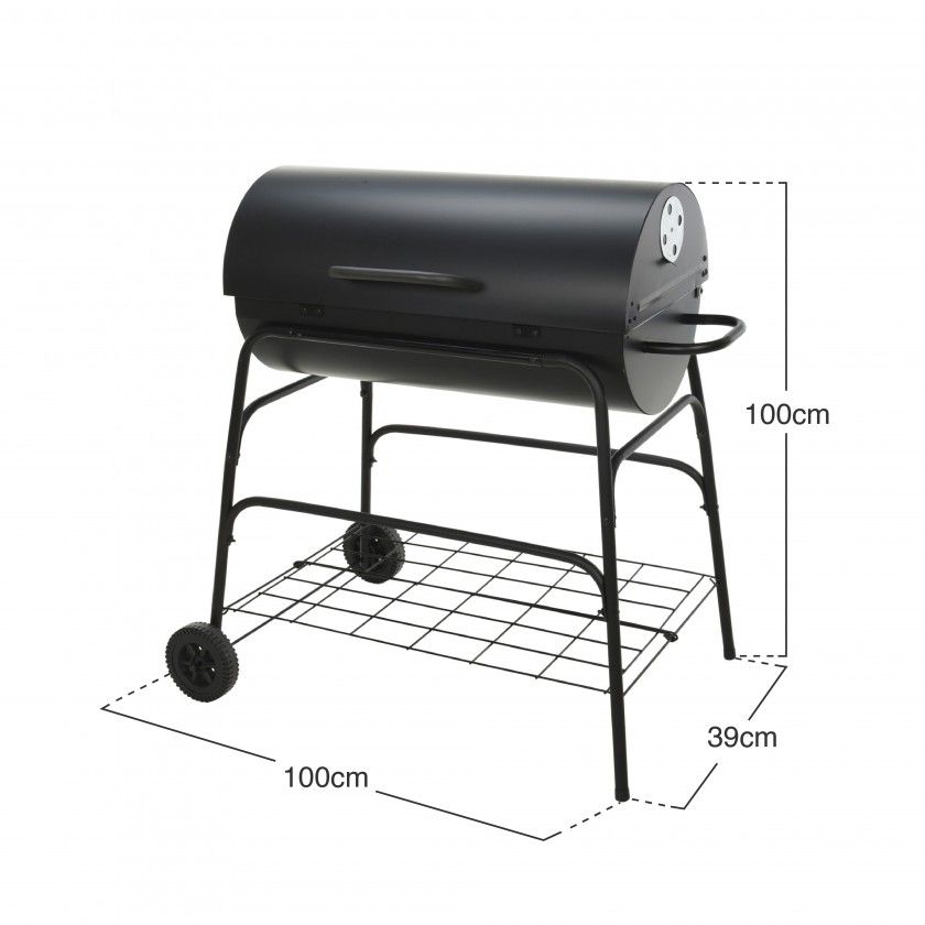 Barbecue Com Rodas 100X39X100cm Barbecue Com Rodas 100X39X100cm