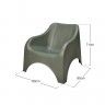 Cadeira Jardim Verde 80X80X71cm