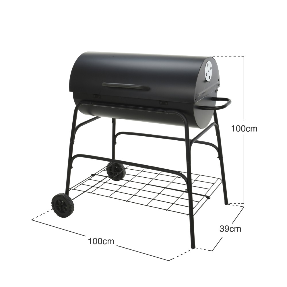 Barbecue Com Rodas 100X39X100cm