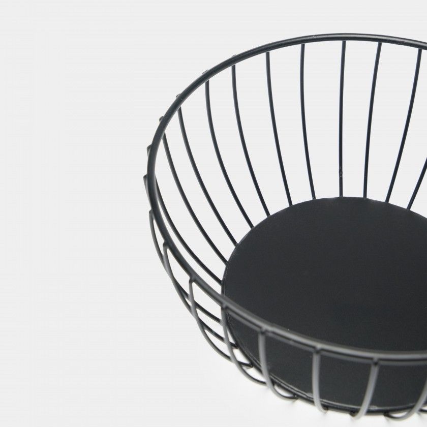 Cesto Multiusos Metal Preto �17.5X8cm