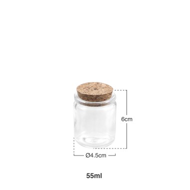 Frasco Vidro Tampa Cortiça La Mediterranea 55ml