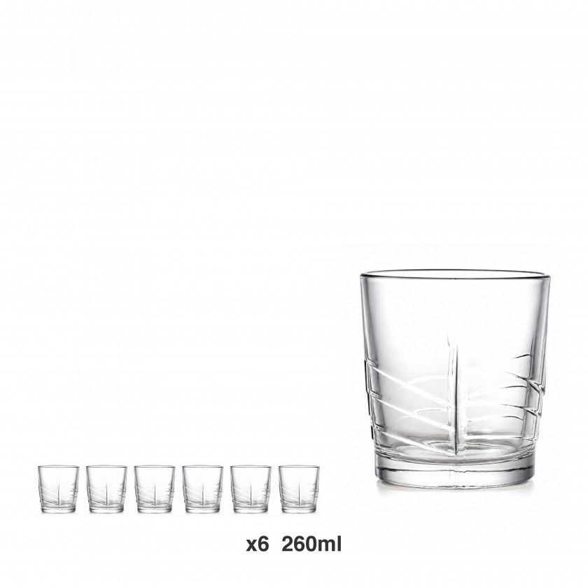 Copo Sem Pé Mistral Duna 260ml Pack 6 Copo Sem Pé Mistral Duna 260ml Pack 6