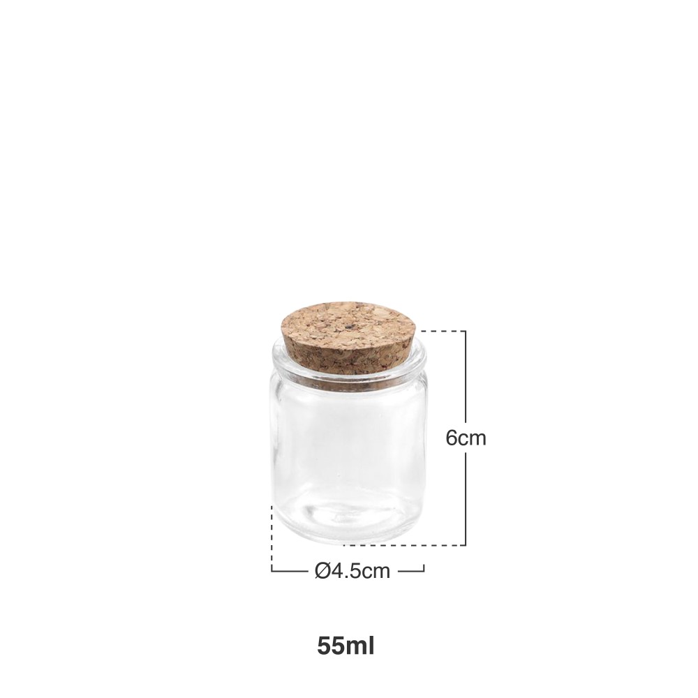 Frasco Vidro Tampa Cortiça La Mediterranea 55ml