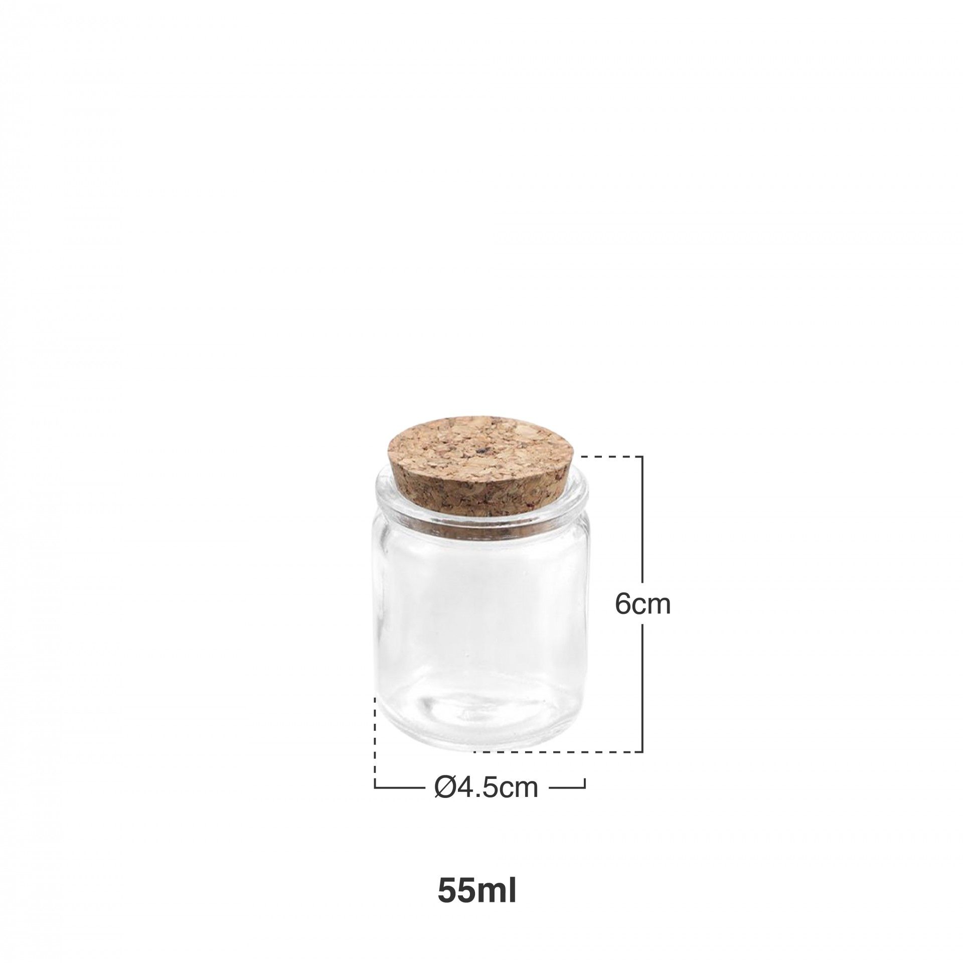 Frasco Vidro Tampa Cortiça La Mediterranea 55ml