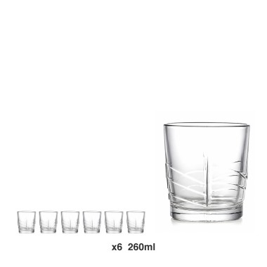 Copo Sem Pé Mistral Duna 260ml Pack 6