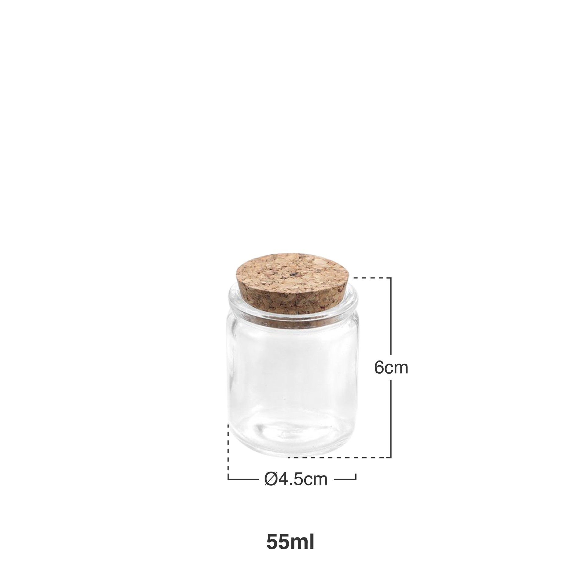 Frasco Vidro Tampa Cortiça La Mediterranea 55ml