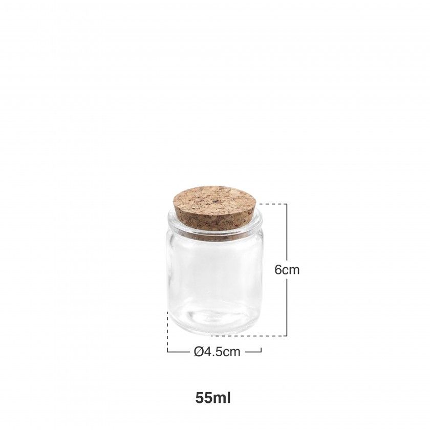 Frasco Vidro Tampa Cortiça La Mediterranea 55ml Frasco Vidro Tampa Cortiça La Mediterranea 55ml
