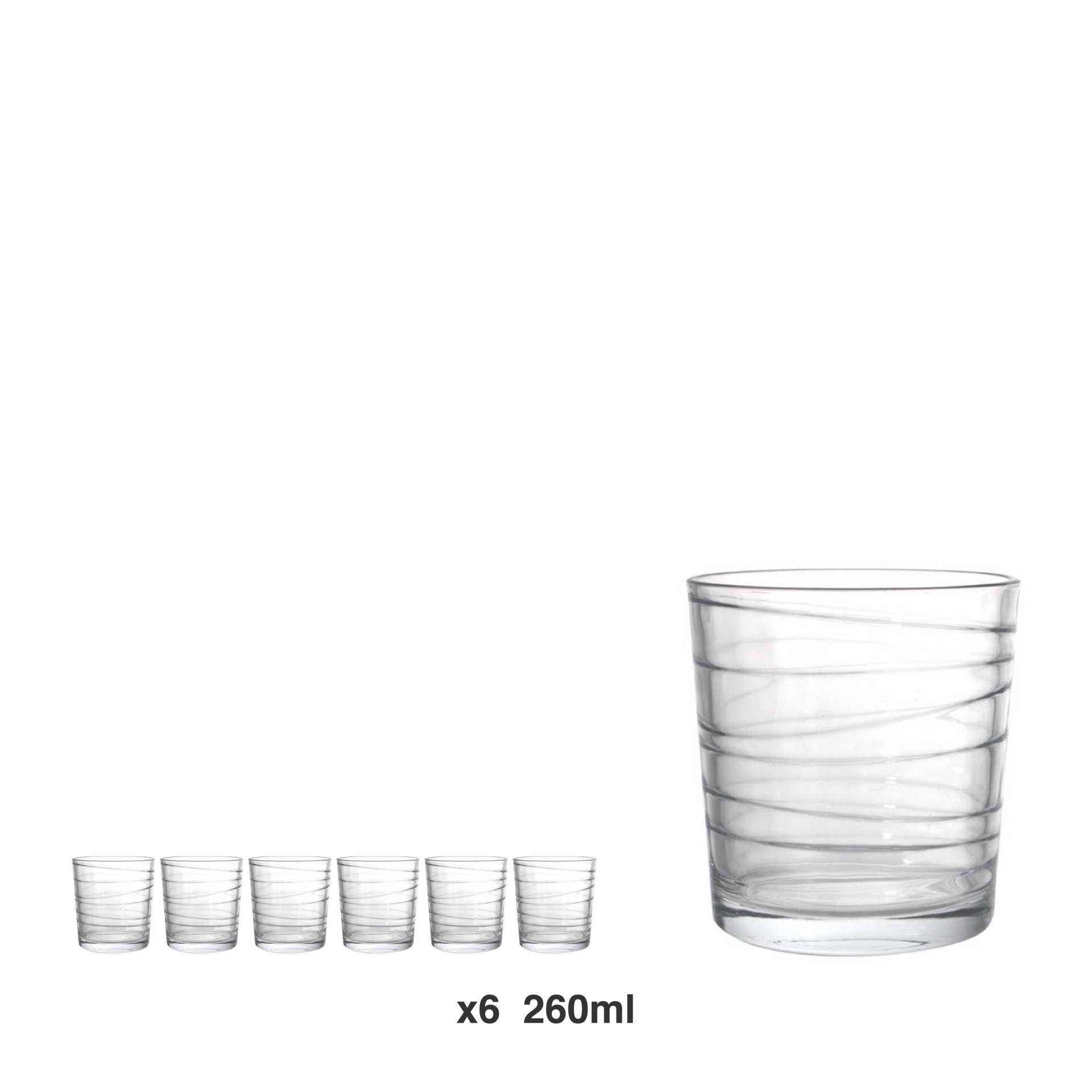 Copo Sem Pé Mistral Lacey 260ml Pack 6