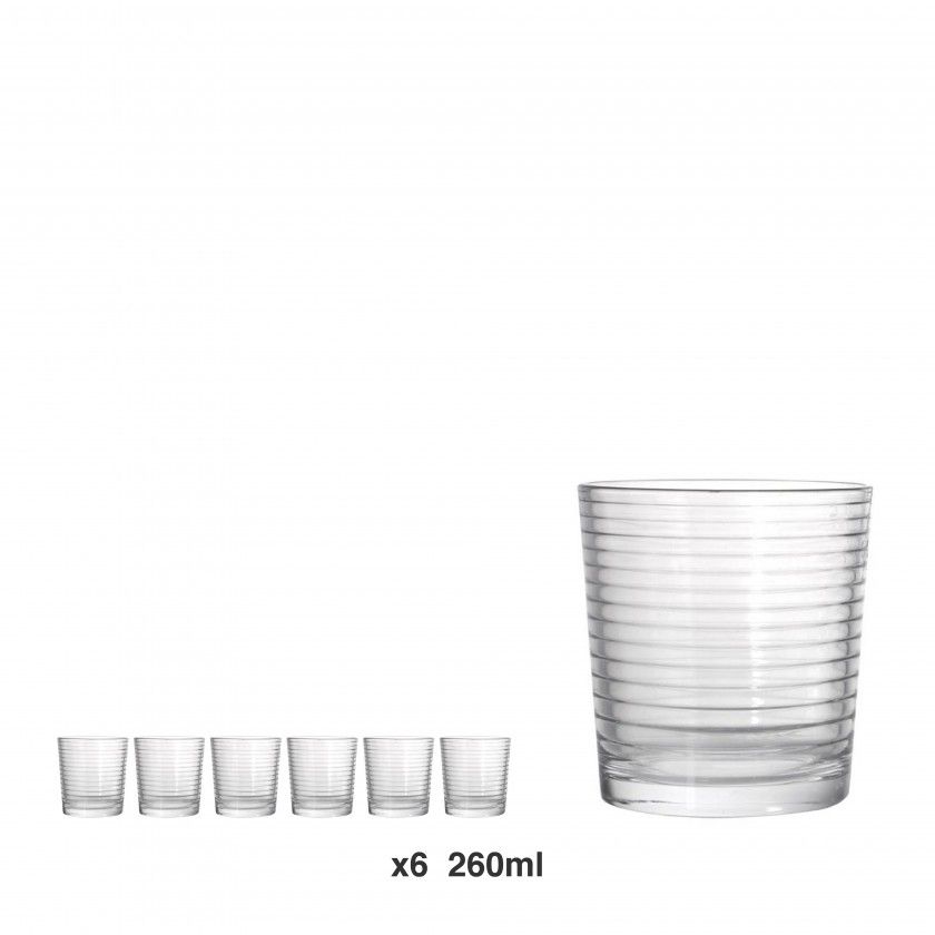 Copo Sem Pé Mistral Rings 260ml Pack 6 Copo Sem Pé Mistral Rings 260ml Pack 6