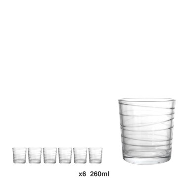 Copo Sem Pé Mistral Lacey 260ml Pack 6