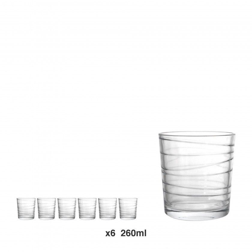Copo Sem Pé Mistral Lacey 260ml Pack 6 Copo Sem Pé Mistral Lacey 260ml Pack 6