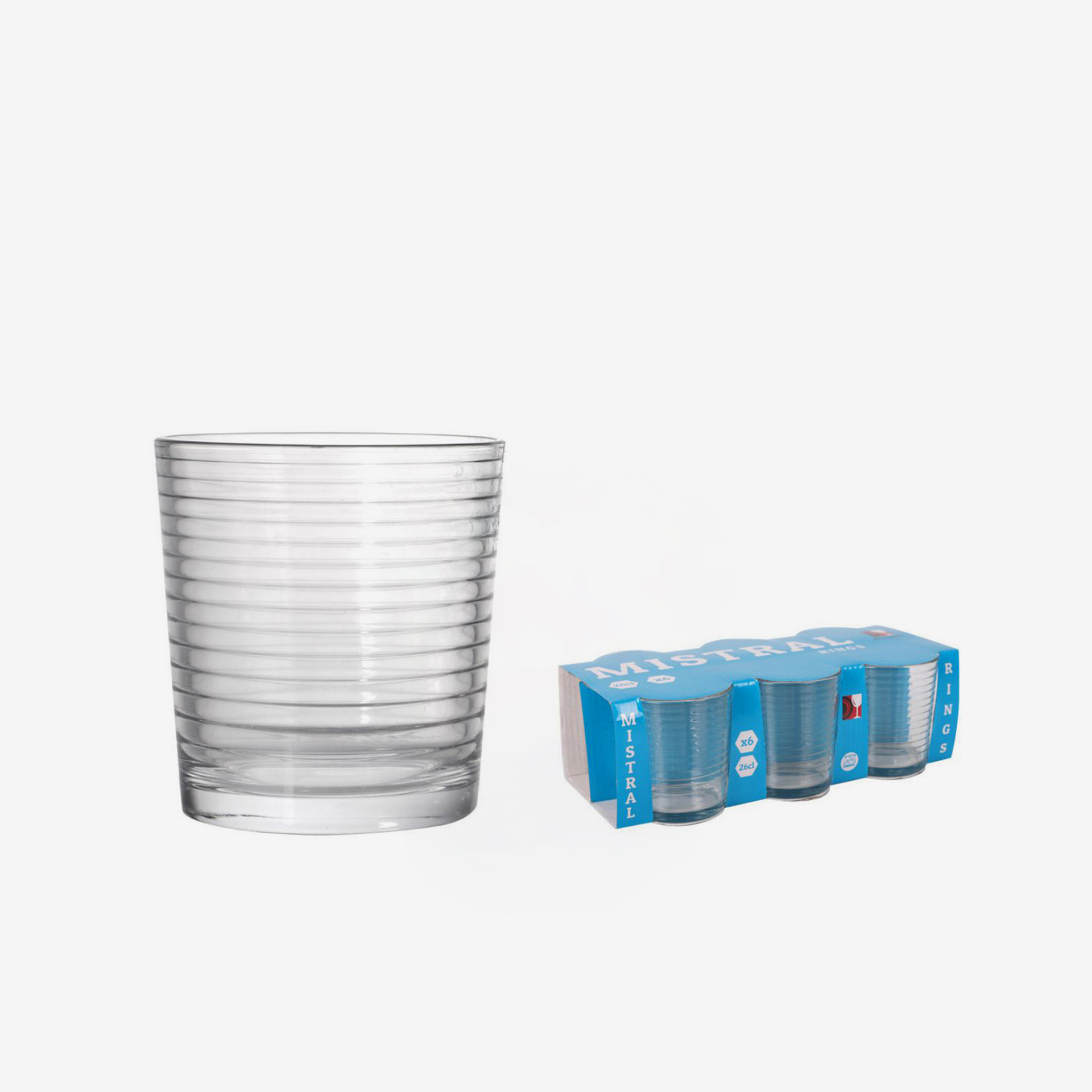 Copo Sem Pé Mistral Rings 260ml Pack 6