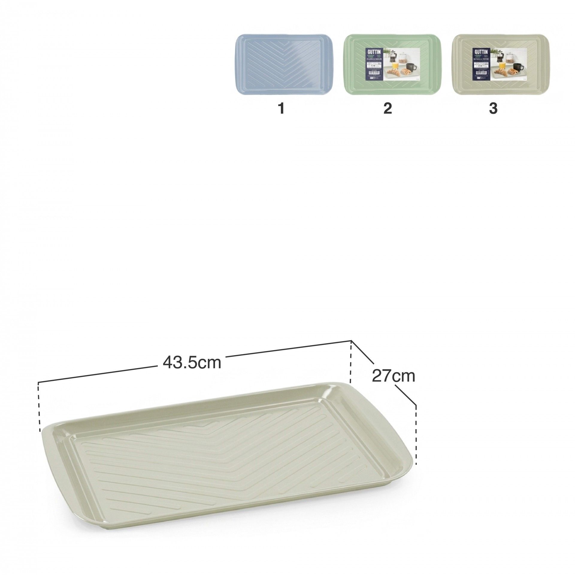 Bandeja Servir Metal 43.5X27X2cm