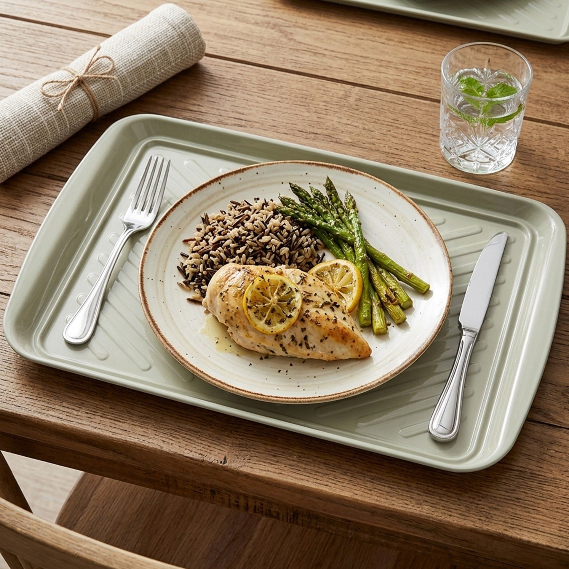 Bandeja Servir Metal 43.5X27X2cm