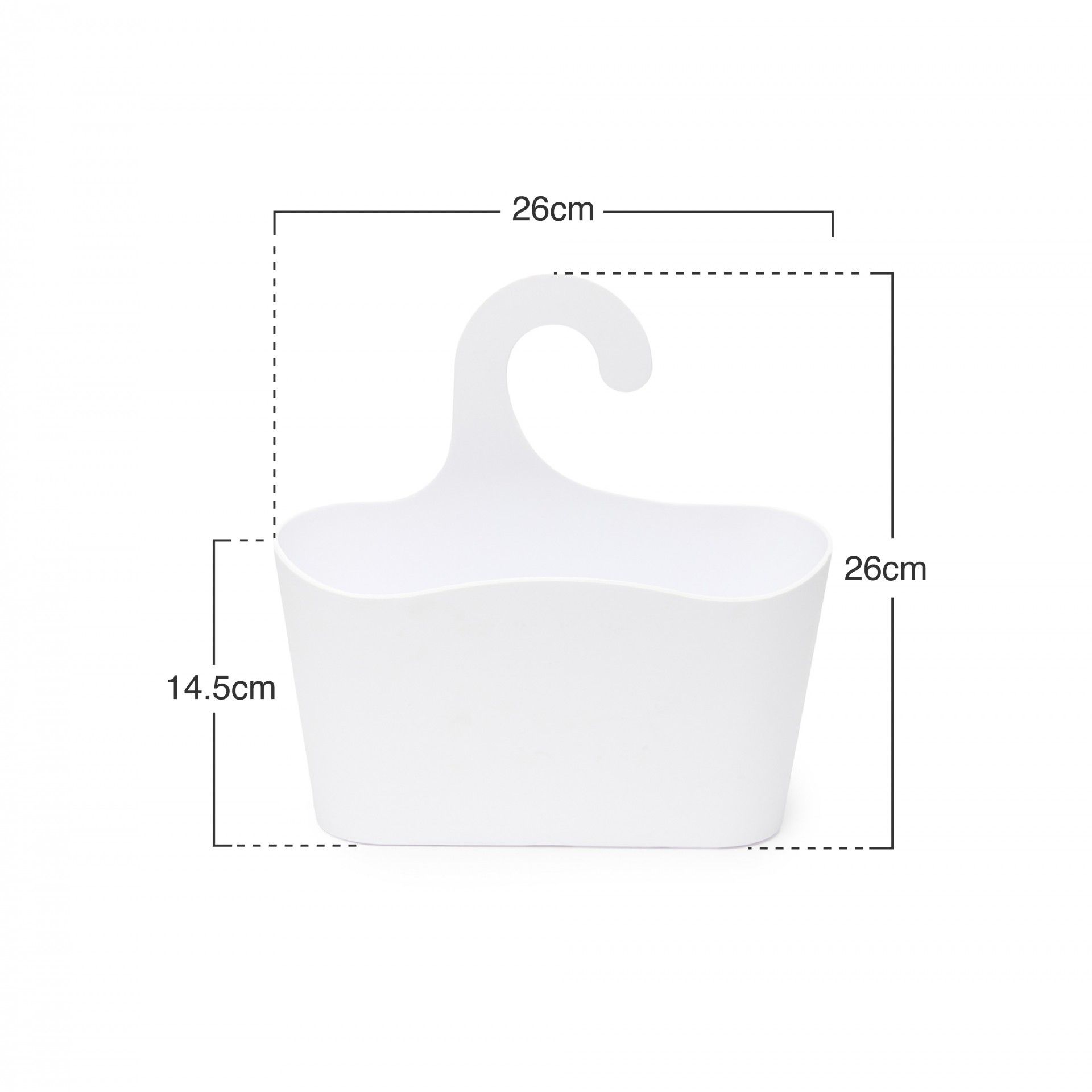 Cesto Multiusos Plástico Com Pega 8.5X26X14.5cm