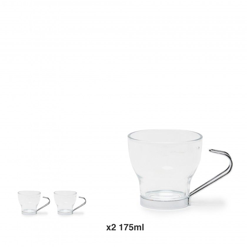 Chavena Chá Asa Metal 175ml Pack 2 Chavena Chá Asa Metal 175ml Pack 2