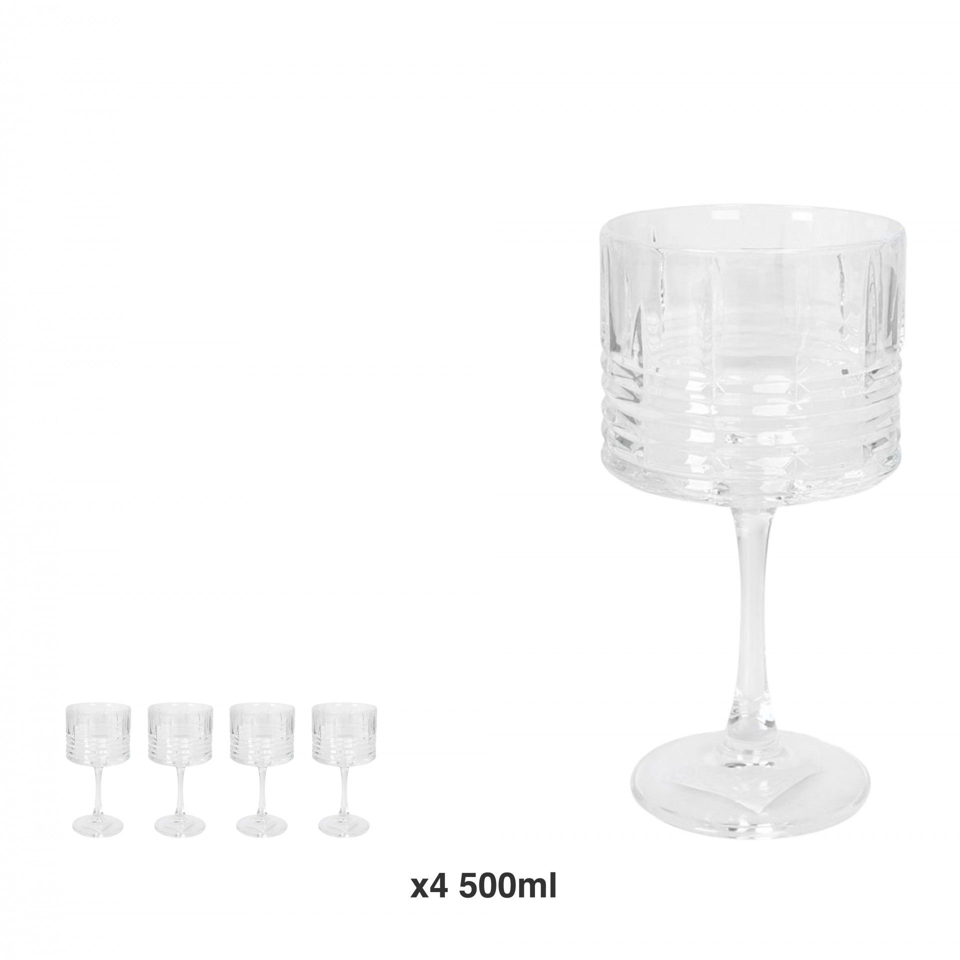 Copa Com Pé Gin Auriss Jara 500ml PACK 4