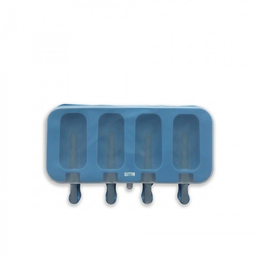 Molde 4 Gelados Mini Silicone 21.5X12X2Xcm Molde 4 Gelados Mini Silicone 21.5X12X2Xcm