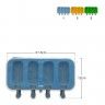 Molde 4 Gelados Mini Silicone 21.5X12X2Xcm Molde 4 Gelados Mini Silicone 21.5X12X2Xcm