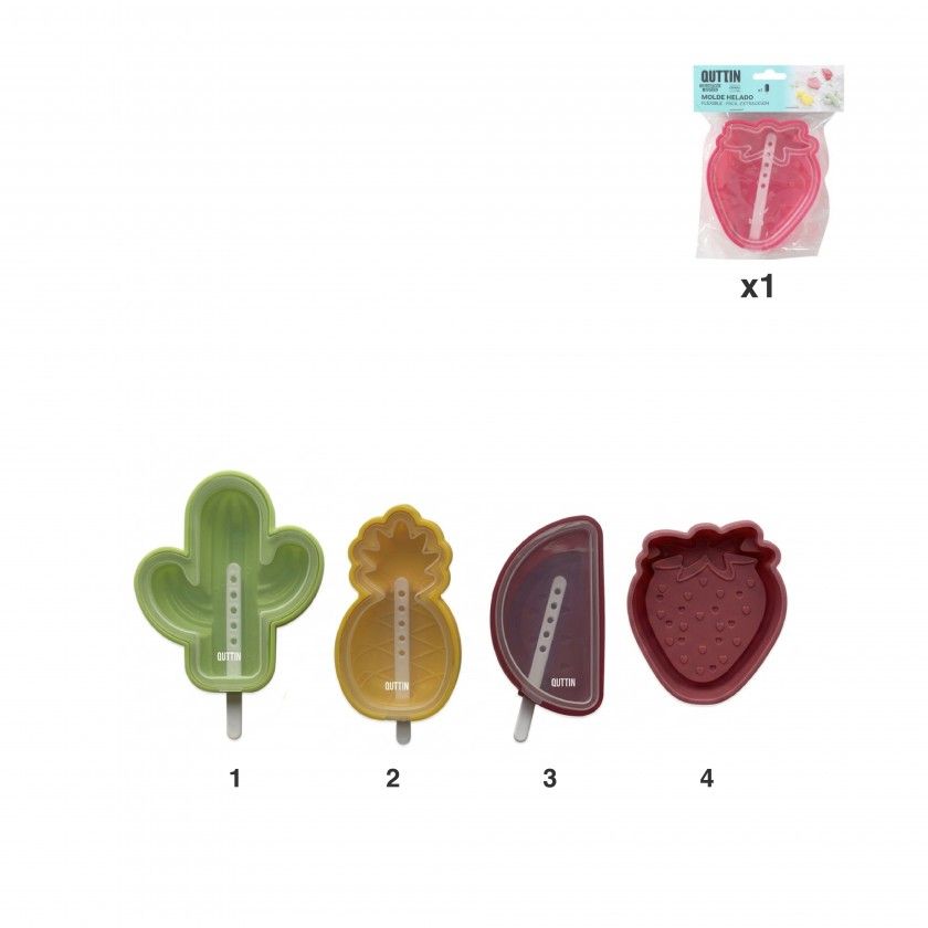 Molde Gelado Individual Frutas Silicone 12.2X10.2X3cm Molde Gelado Individual Frutas Silicone 12.2X10.2X3cm