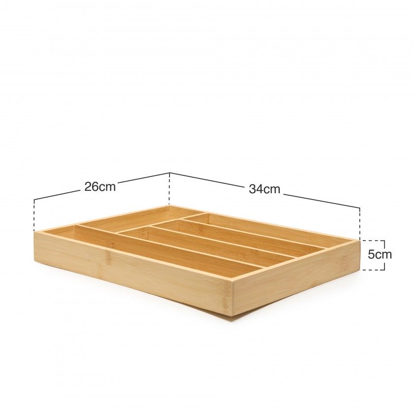 Organizador Talheres Bambo 34X26X5cm Organizador Talheres Bambo 34X26X5cm