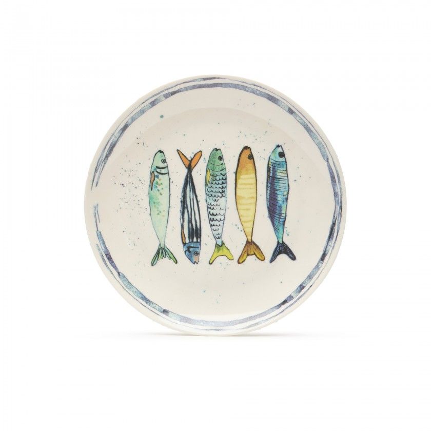 Prato Raso Melamina Sardinha Ø20cm Prato Raso Melamina Sardinha Ø20cm