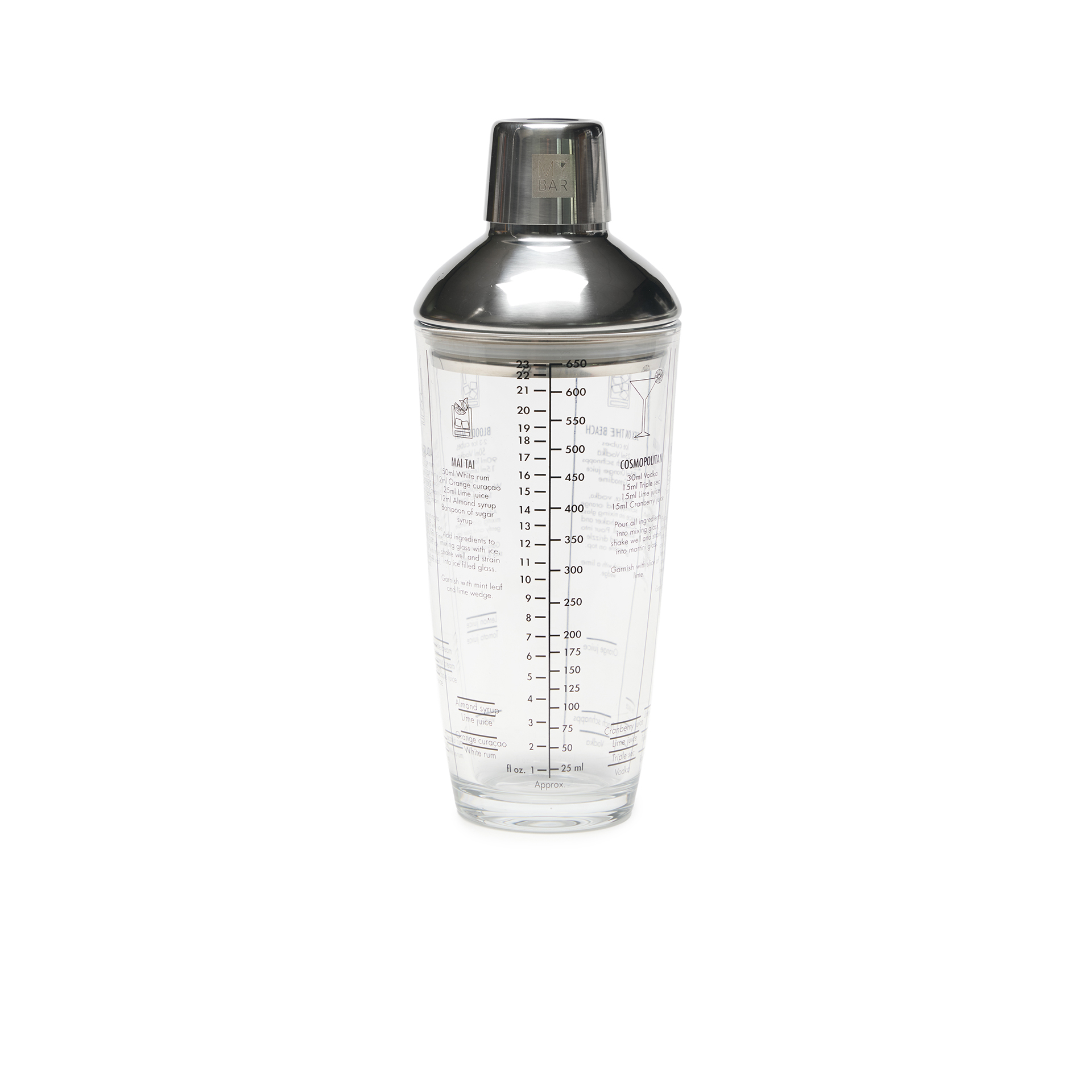 Shaker Vidro My Bar 650ml 24.5X9.2cm