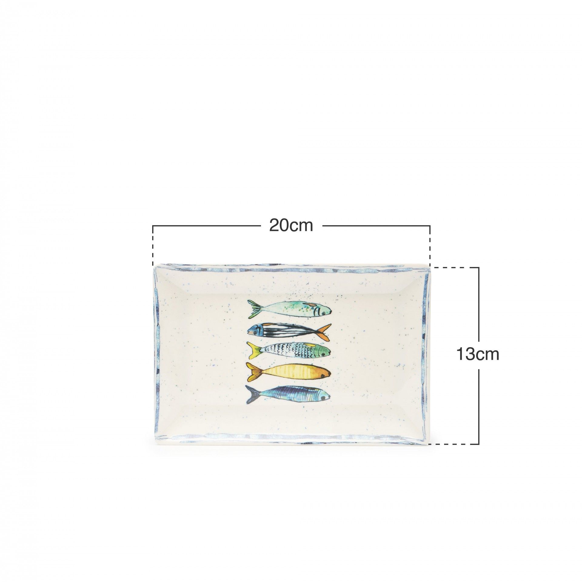 Travessa Melamina Sardinha 20X13X2cm