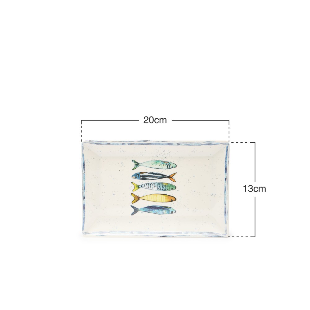 Travessa Melamina Sardinha 20X13X2cm
