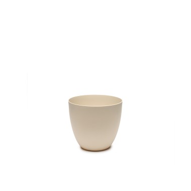 Vaso Plástico Tes Ecru Ø18X16cm