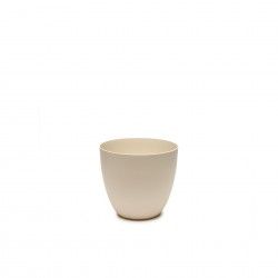 Vaso Plástico Tes Ecru Ø18X16cm Vaso Plástico Tes Ecru Ø18X16cm